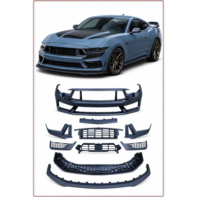 PARAURTI ANTERIORE COMPLETO PER FORD MUSTANG 2024 - 2026 STILE DARK HORSE / TÜV
