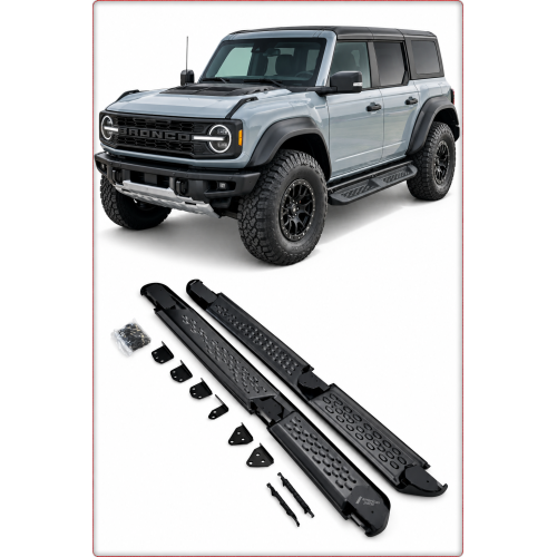 2X PEDANE LATERALI PER FORD BRONCO 2021 - 2026 RAPTOR STILE