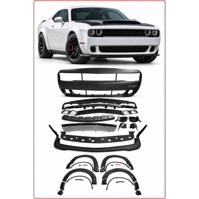 PARAURTI ANTERIORE + WIDEBODY PER DODGE CHALLENGER 2015 - 2024 STILE HELLCAT