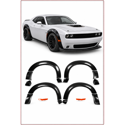 KOTFLÜGELVERBREITERUNGSSATZ FÜR DODGE CHALLENGER 2015 - 2023 SXT RT / TÜV