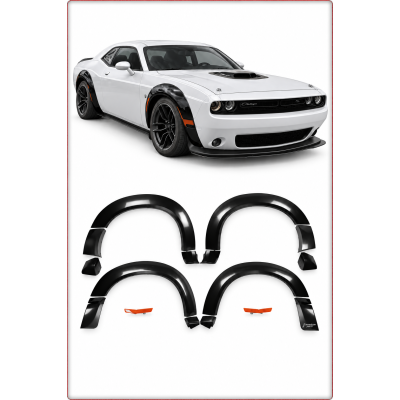 KOTFLÜGELVERBREITERUNGSSATZ FÜR DODGE CHALLENGER 2015 - 2023 SXT RT / TÜV
