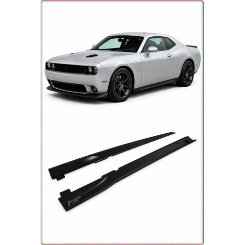 MINIGONNE LATERALI PER DODGE CHALLENGER 2015 - 2023 V2 STILE TUNING / TÜV