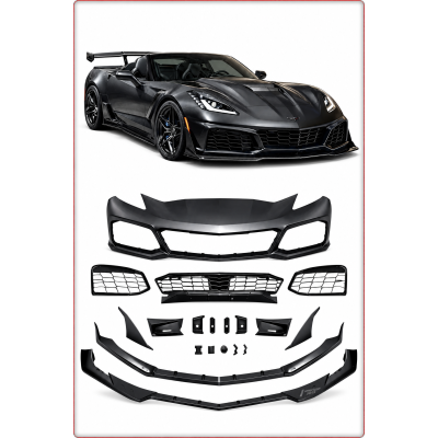 PARE CHOC AVANT COMPLET – CHEVROLET CORVETTE 2014–2019 ZR1 / CARBON FLASH