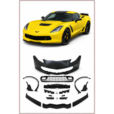 PARAURTI ANTERIORE COMPLETO PER CHEVROLET CORVETTE 2014 - 2019 Z06 STAGE3 STILE