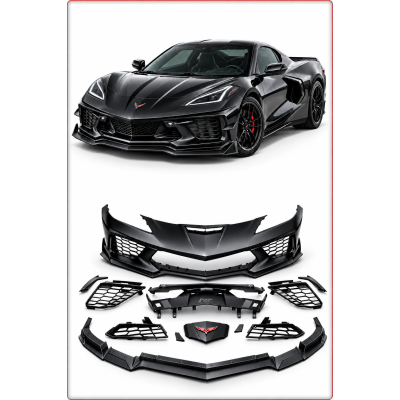 PARAURTI ANTERIORE COMPLETO PER CHEVROLET CORVETTE 2020 - 2026 STINGRAY Z51 STIL...