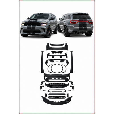 BODY KIT PARAURTI ANTERIORE E POSTERIORE PER DODGE DURANGO 2014 - 2026 STILE SRT...