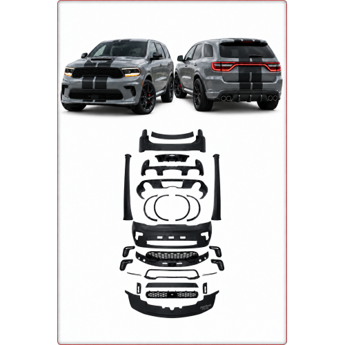 BODY KIT PARAURTI ANTERIORE E POSTERIORE PER DODGE DURANGO 2014 - 2026 STILE SRT HELLCAT