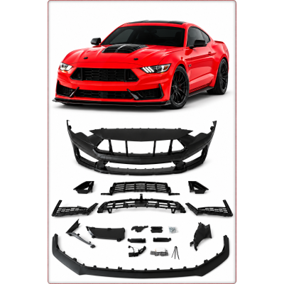 PARAURTI ANTERIORE COMPLETO PER FORD MUSTANG 2015 - 2017 STILE DARK HORSE LUCIDO