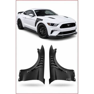 2x ALUMINIUM KOTFLÜGEL VORNE FÜR FORD MUSTANG 2015 - 2017 GT500 STIL