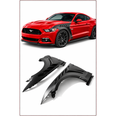 2x ALUMINIUM KOTFLÜGEL VORNE FÜR FORD MUSTANG 2015 - 2017 GTD STIL