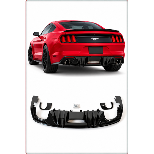 DIFFUSORE POSTERIORE PER FORD MUSTANG 2015 - 2017 COMPETITION STILE OPACO
