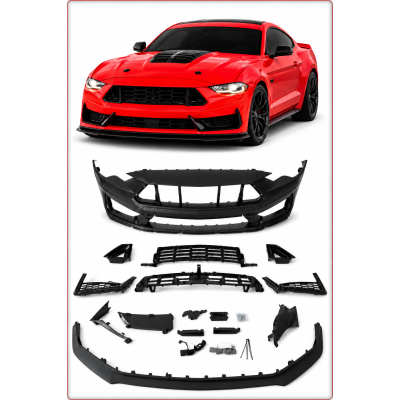 PARAURTI ANTERIORE COMPLETO PER FORD MUSTANG 2018 - 2023 STILE DARK HORSE LUCIDO