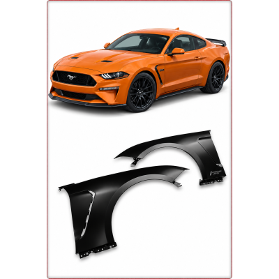 2x ALUMINIUM KOTFLÜGEL VORNE FÜR FORD MUSTANG 2018 - 2023 GT350 STIL