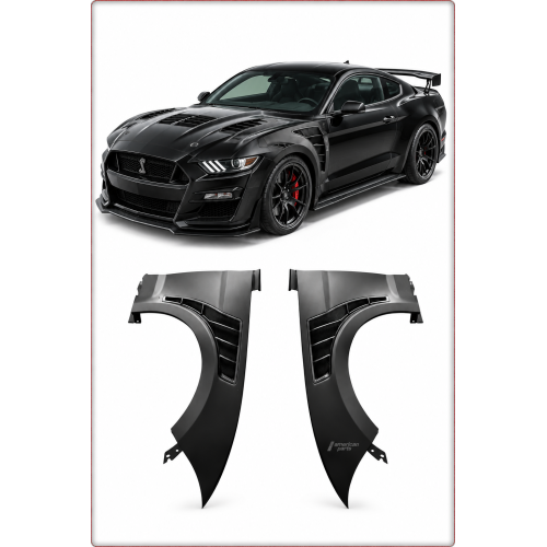 2 × AILE AVANT ALUMINIUM – FORD MUSTANG 2018–2023 GT500 STYLE
