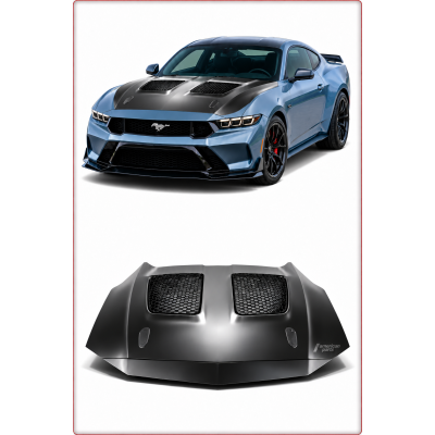 CAPOT MOTEUR EN ALUMINIUM POUR FORD MUSTANG 2024 - 2026 GTD STYLE