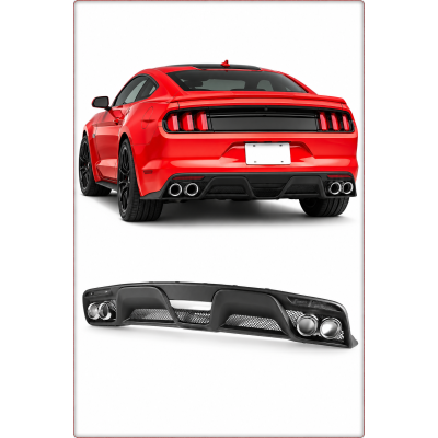 HECKDIFFUSOR / DIFFUSOR + AUSPUFFENDÜSEN FÜR FORD MUSTANG 2015 - 2017 GT350 STIL