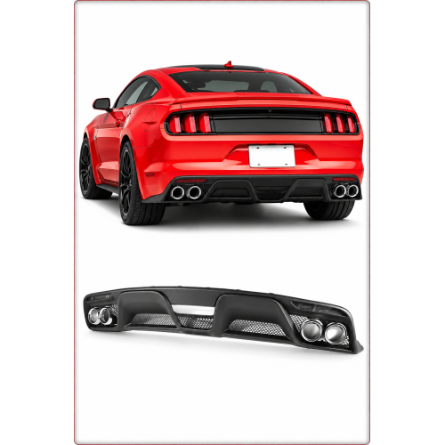 DIFFUSEUR / DIFFUSEUR ARRIÈRE + BUSES D'ÉCHAPPEMENT POUR FORD MUSTANG 2015