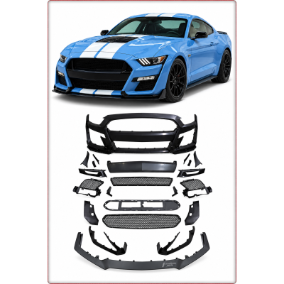 PARAURTI ANTERIORE COMPLETO PER FORD MUSTANG 2015 - 2017 STILE GT500 / TÜV