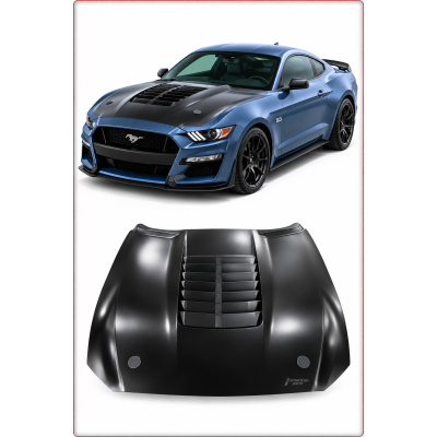 CAPOT MOTEUR ALUMINIUM POUR FORD MUSTANG 2018 - 2023 GT500 STYLE