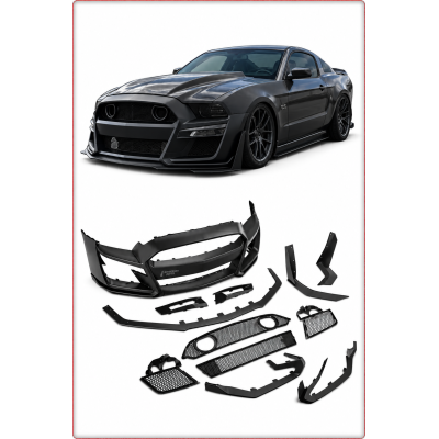 PARAURTI ANTERIORE + ILLUMINAZIONE PER FORD MUSTANG 2013 - 2014 NUOVO STILE GT50...