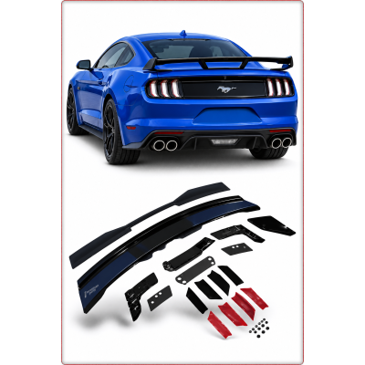 SPOILER ARRIÈRE + Gurney Flap POUR FORD MUSTANG 2015 - 2023 DARK HORSE STYLE