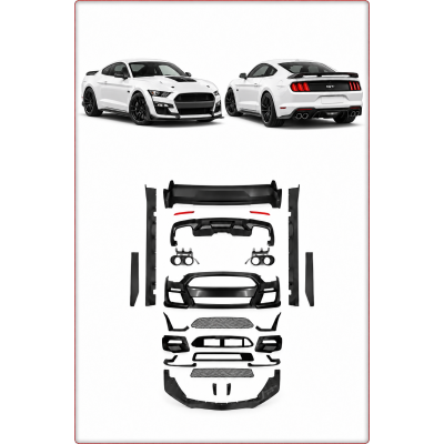 PARAURTI + MINIGONNE LATERALI + DIFFUSORE PER FORD MUSTANG 2015 - 2017 STILE GT5...