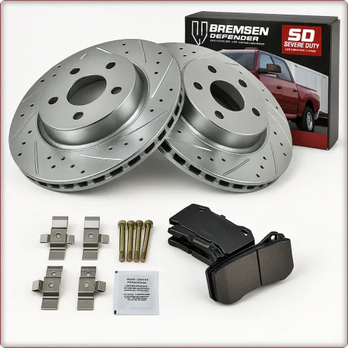 2X NAWIERCANE TARCZE I KLOCKI HAMULCOWE TYLNE DO DODGE CHALLENGER CHARGER SRT8