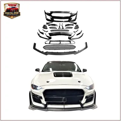 KIT PARAURTI ANTERIORE COMPLETO PER FORD MUSTANG 2018 - 2023 STILE GT500 / TÜV