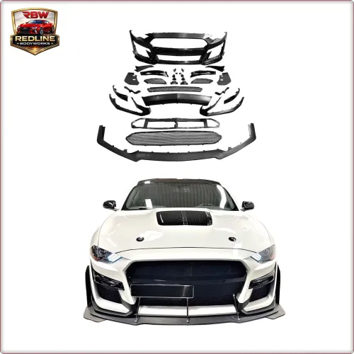 KIT PARAURTI ANTERIORE COMPLETO PER FORD MUSTANG 2018 - 2023 STILE GT500 / TÜV