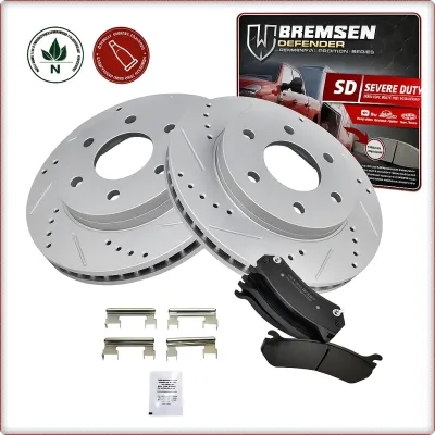 2X NAWIERCANE TARCZE I KLOCKI HAMULCOWE PRZEDNIE DO CHEVROLET ASTRO EXPRESS SAFA...
