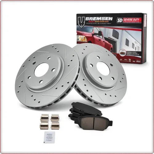 2X DISCHI FRENO FORATI E PASTIGLIE POSTERIORI PER DODGE GRAND CARAVAN JOURNEY