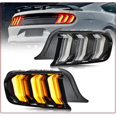 2X LAMPY TYLNE DO FORD MUSTANG 2015 - 2023 LED SMOKE CZARNY / EU