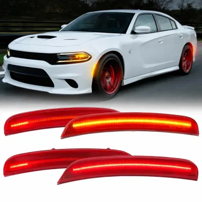 PODWÓJNE ŚWIATŁA OBRYSOWE LED ZDERZAKA PRZEDNIEGO DO DODGE CHARGER 2015 - 2023