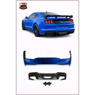 ZDERZAK TYLNY + DYFUZOR Z LED DO FORD MUSTANG 2015-2023 W STYLU DARK HORSE