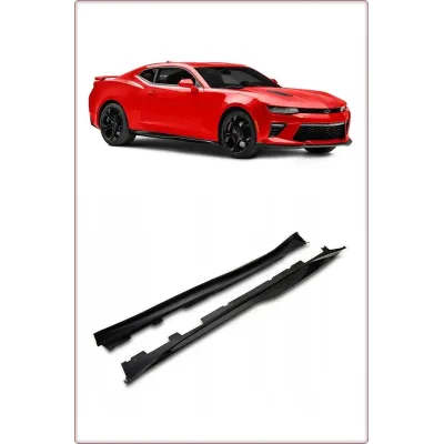 MINIGONNE LATERALI PER CHEVROLET CAMARO 2016 - 2023 STILE ZL1 NERO LUCIDO / TÜV