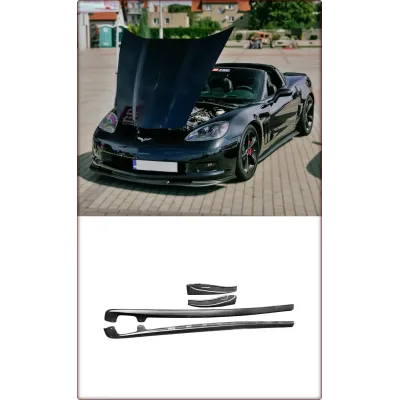 MINIGONNE LATERALI PER CHEVROLET CORVETTE 2005 - 2013 C6 / STILE ZR1 / TÜV