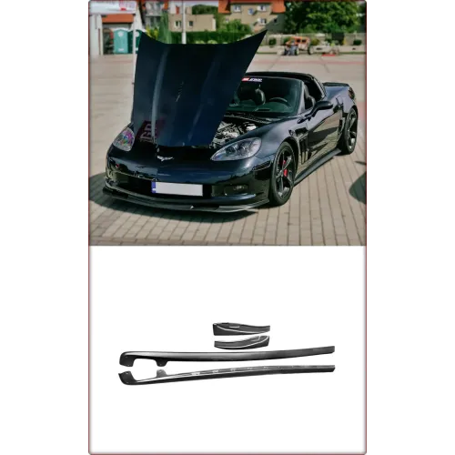 MINIGONNE LATERALI PER CHEVROLET CORVETTE 2005 - 2013 C6 / STILE ZR1 / TÜV