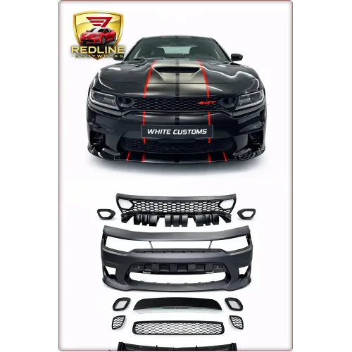 PARAURTI ANTERIORE COMPLETO PER DODGE CHARGER 2015 - 2023 SRT8 HELLCAT 2019+ STILE