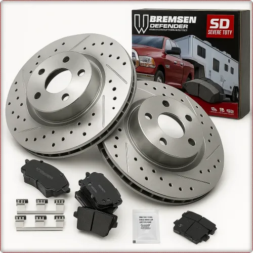 2X NAWIERCANE TARCZE I KLOCKI HAMULCOWE TYLNE DO CHRYSLER 300C 2005 - 2023