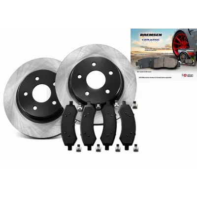 2X DISCHI FRENO + PASTIGLIE FRENO ANTERIORI PER DODGE RAM 1500 2006 - 2024 NERO
