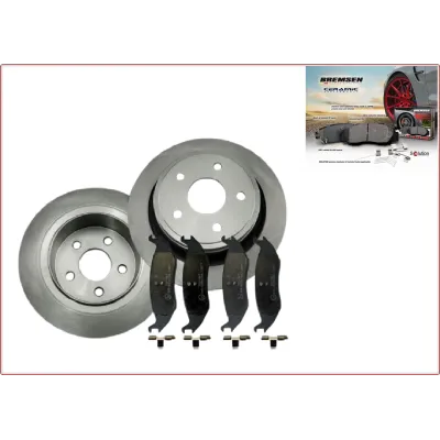 2X DISCHI FRENO + PASTIGLIE FRENO POSTERIORI PER DODGE RAM 1500 2002 - 2021