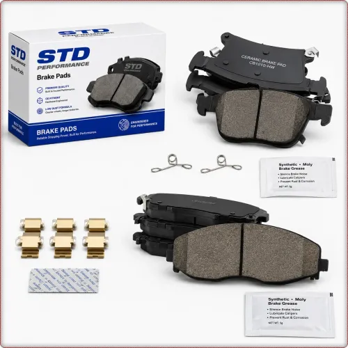 CERAMIC BRAKE PADS FRONT REAR WITH INSTALLATION KIT FOR CHRYSLER VOYAGER 2020 -