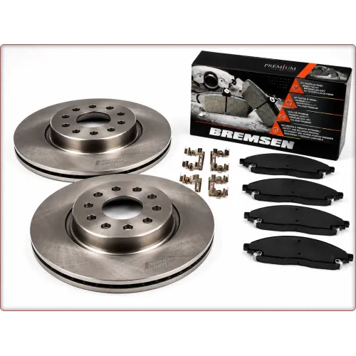 2X TARCZE HAMULCOWE + KLOCKI HAMULCOWE PRZEDNIE DO JEEP GRAND CHEROKEE 2021 - 2026 BR1 BR2
