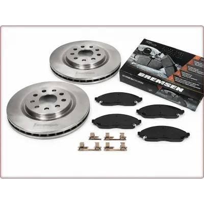 2X DISCHI FRENO + PASTIGLIE FRENO ANTERIORI PER CHRYSLER PACIFICA 2020 - 2025 AW...