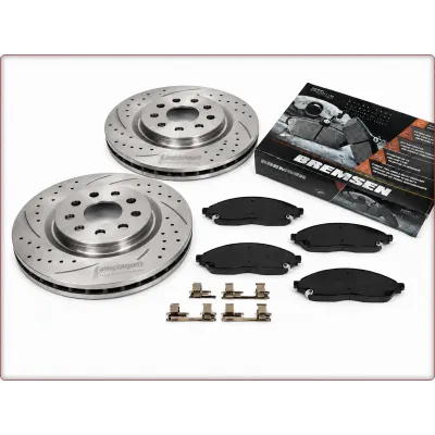 DISCHI FRENO FORATI + PASTIGLIE FRENO ANTERIORI PER CHRYSLER PACIFICA 2020 - 202...