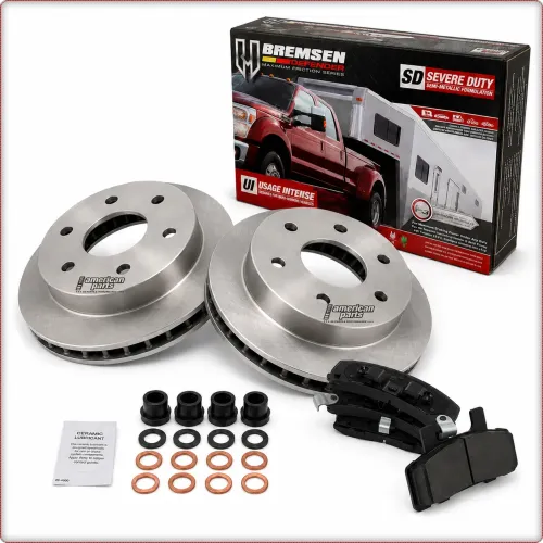 2X TARCZE HAMULCOWE + KLOCKI HAMULCOWE PRZEDNIE DO GMC YUKON CHEVROLET TAHOE 1992 - 2000