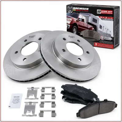 2X DISCHI FRENO + PASTIGLIE FRENO ANTERIORI PER FORD F-150 1997 - 2003 4WD