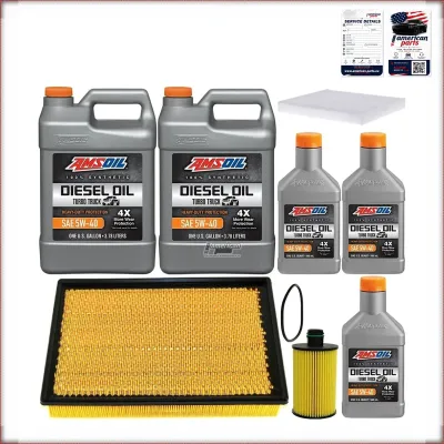 KIT CAMBIO OLIO AMSOIL 5W-40 FILTRO OLIO/ARIA/ABITACOLO PER RAM 1500 3.0 2016 - ...