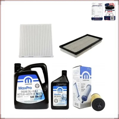 KIT CAMBIO OLIO MOPAR 5W-20 FILTRO OLIO/ARIA/ABITACOLO PER RAM 1500 3.6 V6 2016 ...