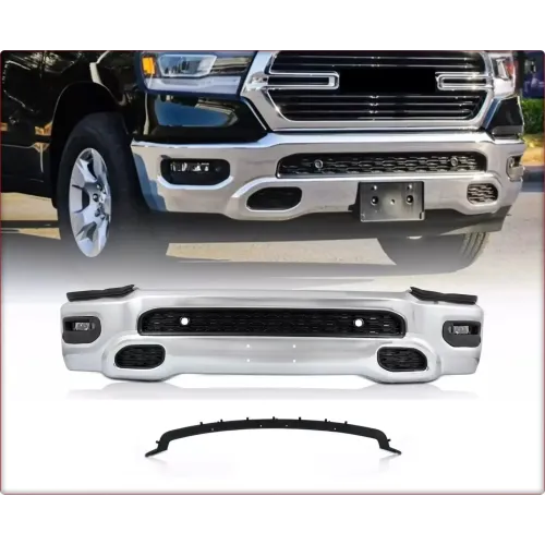 Pare choc avant complet + halogène pour ram 1500 2019 - 2025 avec pdc chrome